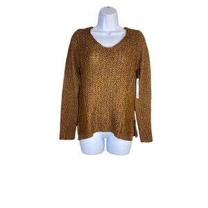 RDI Womens Chunky Cable Knit V-neck Pullover Sweater Size XS‎